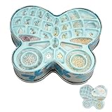 Butterfly-Shaped Tin Charm Set