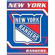 New York Rangers NHL Royal Plush Raschel Blanket (800 Series) (60"x80")