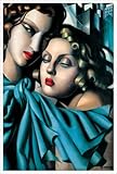 Filles et Couverte Bleue by Tamara De Lempicka Giclee Art Print Poster