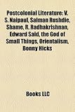 Postcolonial Literature: V. S. Naipaul, Salman Rushdie, Shame, R. Radhakrishnan, Edward Said, the God of Small Things, Orientalism, Bonny Hicks-
