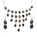 Teen Girls Gifts Silver SmokyQuartz Necklace and Earrings (gnklcs370)