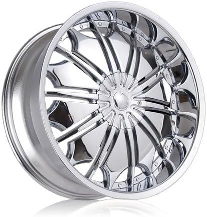 SET OF 22" TYFON TW706 5X115/120 CHROME WHEELS WITH LEXANI TIRES 255-30-22