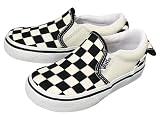 キッズ【VANS】バンズ SLIP ON(スリッポン) V98K2(WIDE) BLK/WHT/CHECK ( )