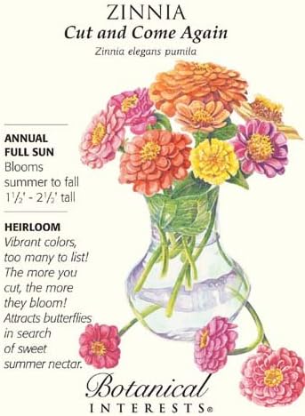Cut and Come Again Zinnia Seeds - 1 Gram