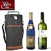 Wine Travel Carrier & Cooler Bag With 2 Bottles of White Wine (Zellina Pinot Grigio & Josef Drathen Riesling, Auslese 2009) - Great gift ideas for business, co-workers, family or friend. Free shipping and delivery right to your door step.