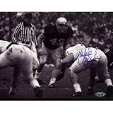 NCAA Michael Stonebreaker Notre Dame B&W Autographed 8-by-10-Inch Photograph