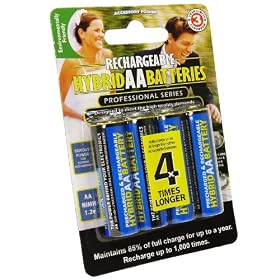 EnduraLast 4 AA Hybrid NiMH Pre-Charged Rechargeable Batteries for Digital Cameras by... by Accessory Power