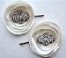 Ivory Satin Badge Hair Pins with Gorgeous Rhinestone Embellishment