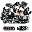 90 Grams Black White Lampwork Glass Beads Assorted Mix