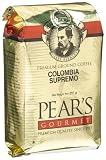 Pear's Gourmet 100% Arabica Colombia Supremo Coffee, Ground, 8-Ounce Bags (Pack of 6)