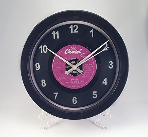 Sweet "Ballroom Blitz" Upcycled Vinyl Record 45 rpm Wall Clock One Of A Kind Record Clock