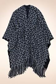 Zig Zag Tassel Knitted Wrap
