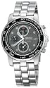 Seiko Men's Alarm Chronograph Silver-Tone Watch #SNAA63
