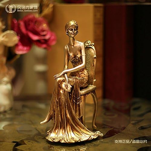 XXL Resin crafts antique European-style home accessories noble lies beauty ornaments