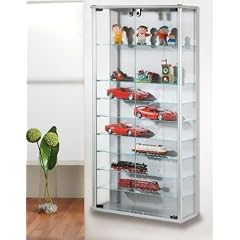 VCM 60330 Vitrine Luca L, Glas / Aluminium