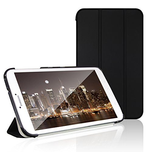 Tab 3 8 Case, JETech® Gold Slim-Fit Smart Case Cover for Samsung Galaxy Tab 3 8.0 (8 Inch) Tablet PC with Auto Sleep/Wake Feature (Black)