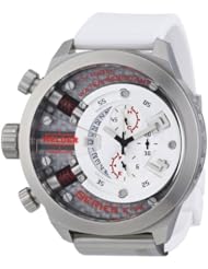 Welder by U-Boat K38 Oversize Chronograph Steel Unisex Watch White Rubber Strap K38-700