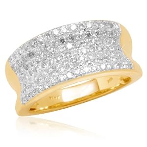 10k Yellow Gold Diamond Anniversary Ring 10k Yellow Gold Diamond Anniversary Ring (3/5 cttw, I-J Color, I3 Clarity)