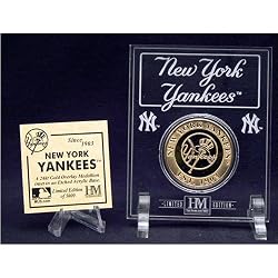 New York Yankees 24Kt Gold Coin In Archival Etched Acrylic.
