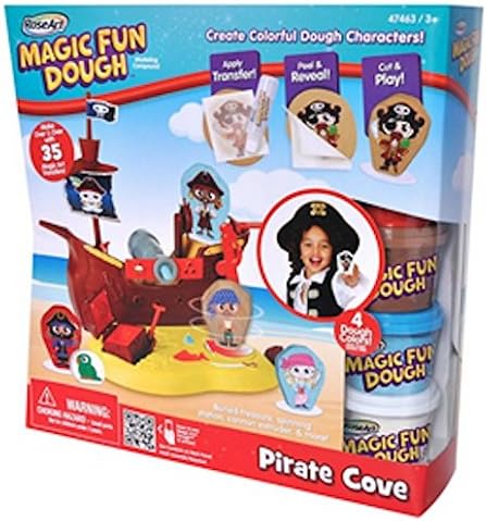 Pirate Cove Magic Fun Dough Modeling Compound Ship with Buried Treasure, Spinning Station, Cannon Extruder & More