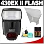 Canon 430EX II Speedlite Flash + Precision Design Bounce Reflector + 4 Batteries & Charger for Canon EOS 7D, 5D, 60D, 50D, Rebel T3, T3i, T2i, T1i, XS Digital SLR Cameras