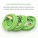iSeeker Micro USB Cable(3 Pack), Extra Long(10ft/3m) Micro USB to USB Nylon Braided Cord with Gold-Aluminum Connectors For Android, Samsung, HTC, Motorola, Nexus, LG, Sony, Blackberry and More(Green)