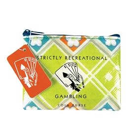 Blue Q Coin Purses Gambling Money 80% Post Consumer Recycled Material 3″ x 4″