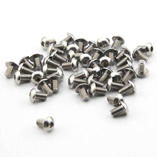 Pack of 50pcs M5*8MM Button Head Hex Socket Cap Screws 304 stainless steel bolts