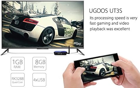 UGOOS UT3S Dual Boot Mini PC - Android 4.4 + Ubuntu 14.10, RK3288 CPU, 2x1GB RAM, 4xUSB, 2.4GHz/ 5GHz WiFi, 4Kx4K Output (Blue)