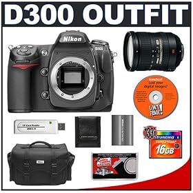 Nikon D300 Digital SLR Camera with Nikon 18-200mm VR DX Lens + 16GB Card + EN-EL3e Battery... by Nikon