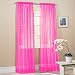 2 Piece Solid Hot Pink Sheer Window Curtains/drape/panels/treatment 60w X 84l