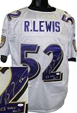 Ray Lewis signed Baltimore Ravens White Authentic Style Jersey SBXXXV MVP- JSA Hologram