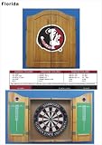 Imperial Florida State Seminoles NCAA Licensed Solid Pine Cabinet and Bristle Dartboard Set