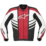 Alpinestars CR Perforated Leather Motorcycle Jacket Black/Red 60