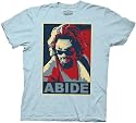 Big Lebowski Dude Retro Poster Abide Blue T-Shirt