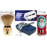 Shaving Factory Shaving Set (Derby Extra, Arko Shaving soap Stick, Jaguar Brush, SF Razor)