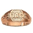 14K Rose Gold Man's "DAD" Ring