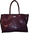 Women's Ellen Tracy Purse Handbag Tote Croco Lux Purple