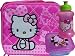 New Hello Kitty White Graphics Lunch Box + Container & Water Bottle