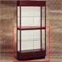 Heritage 8949 Series Floor Case (Hardwood Finish) Case Back: Plaque Fabric, Wood Color: Honey Maple