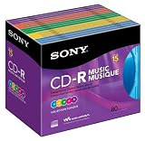 Sony Music Color CD-R Slim Jewel (15 pk)