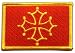 Écusson brodé Flag Patch France Midi-Pyrénées - 8 x 6 cm