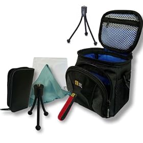 Deluxe Digital Kit with High Quality Carrying Case for Sony Cyber-Shot DSC-H20 / Cyber-Shot DSC-W290 / Cyber-Shot DSC-W220 and More Digital Cameras and Accessories ***Includes Bonus Mini Tripod***