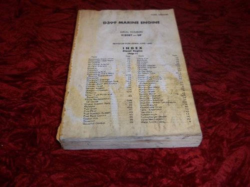 Best Cheap Caterpillar D399 Marine Engine OEM Tractor Parts Manual