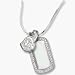 Cleveland Indians 9/16 Chief Wahoo on Sterling Silver Mini Dog Tag Necklace