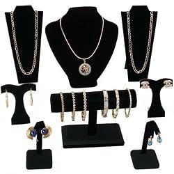 Black Bracelet T Bar Necklace Displays Case Holder New