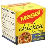 Maggi Chicken bouillon Cubes, 25-Count Boxes (Pack of 24)