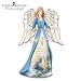 Thomas Kinkade The Light Of Peace Collectible Porcelain Angel Figurine With Charms by The Bradford Editions