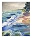 Grey Sky Day on Lake Michigan Scenic Giclee Poster Print by Michelle Calkins, 20x24