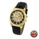 Stuhrling Original Classic Men's 'Delphi' Gold Tone Skeleton Watch #107.33351